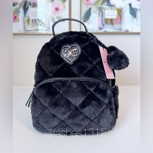 JUICY COUTURE Bag Let’s Get Cozy Furry Backpack - Black